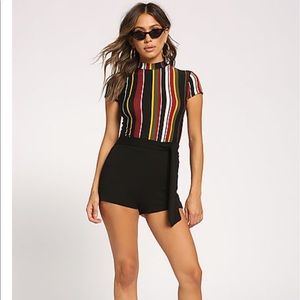 Black side tie shorts new with tags‼️SOLD‼️